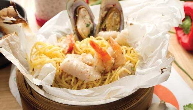 CONTINENTAL SELECTION H19 H29 H23 H20 H19 H20 H21 Seafood Spaghetti baked in a Paper Bag Seafood Spaghetti tossed in Olive Oil, chilli and