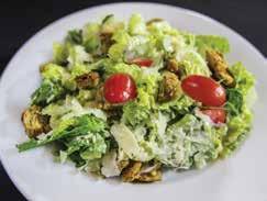 SALADS TRADITIONAL CAESAR SALAD Chopped crisp Romaine lettuce, garlic Parmesan croutons tossed in our
