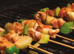 the pain out of cleaning Lime chicken skewers Ingredients (serves 4) 4 Chicken breasts 2 Limes 1 Green pepper 2 tbs Olive oil 1 tbs Honey 1 tbs Curry powder
