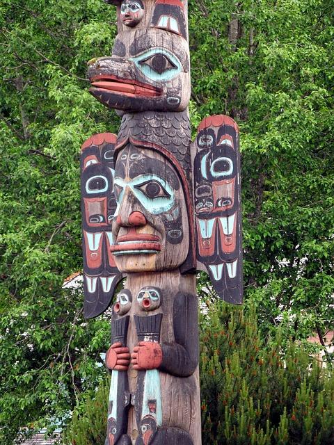 They are carved by native people of the Pacific Northwest.