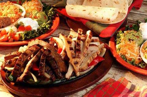 Served with rice, refried beans, or black beans, mexican salad and three tortillas (corn or flour) Extra Tortillas(3) $0.99 Grilled Chicken or Steak Fajitas Single $11.99 Double $22.
