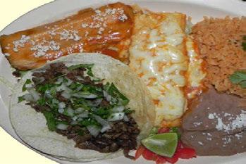 99 Three rolled tortillas stuffed with spinach and topped with melted cheese and your choice of salsa. 19. COMBINACION DE ENCHILADAS (3).$9.