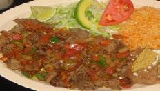 99 Chopped steak with onions, melted cheese and sweet peppers. 58. CARNE A LA TAMPIQUEÑA...$14.