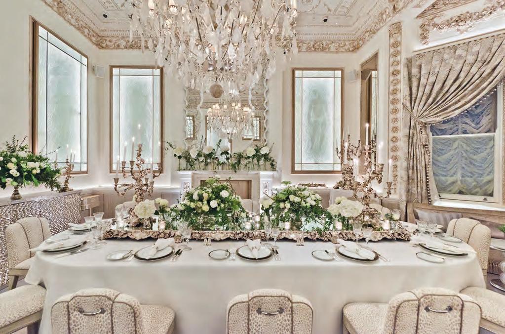 THE SILVER ROOM The west-facing Silver Room overlooks the magnificent Garden and is