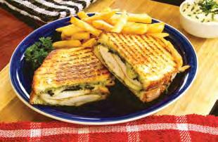 Chicken Moscone Panini...8.95 Chicken, tomatoes, mozzarella cheese, munster cheese, basil pesto sauce, spicy olive tapade and balsamic mayo. ALL TIME FAVORITES Grilled Cheese... 5.