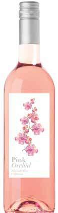 59 per bottle Pink Orchid Zinfandel Rosé Delicate pretty pink