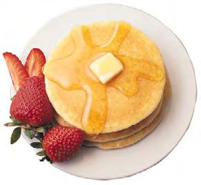 Breakfast Served All Day! Buttermilk Pancakes Served with Butter & Syrup BUTTERMILK PANCAKES...4.95 with Two Eggs on Top...6.