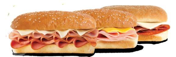 SUBS Delicious deli meats & cheeses stacked generously on freshly baked subs that can be served either hot or cold.