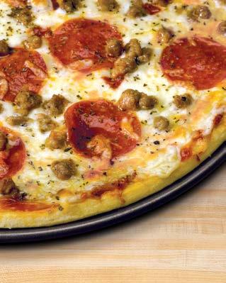 Gourmet Pizzas 7204 Sausage and Pepperoni Thin Crust Pizza con Salchicha y