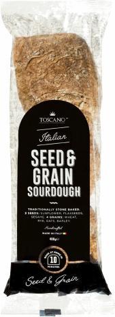 Loaf 10x400g Toscano Seed & Grain Sourdough Loaf