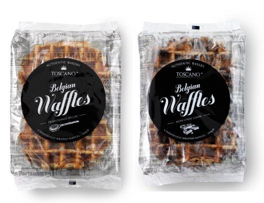 Belgian Waffles with Choc Chips 8x360g Toscano