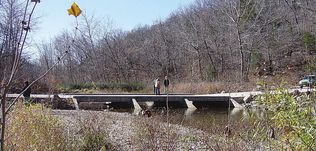 Low-Water Crossings Figure 1.7 High-VAR ford composed of three box culverts, Mark Twain National Forest, Missouri.