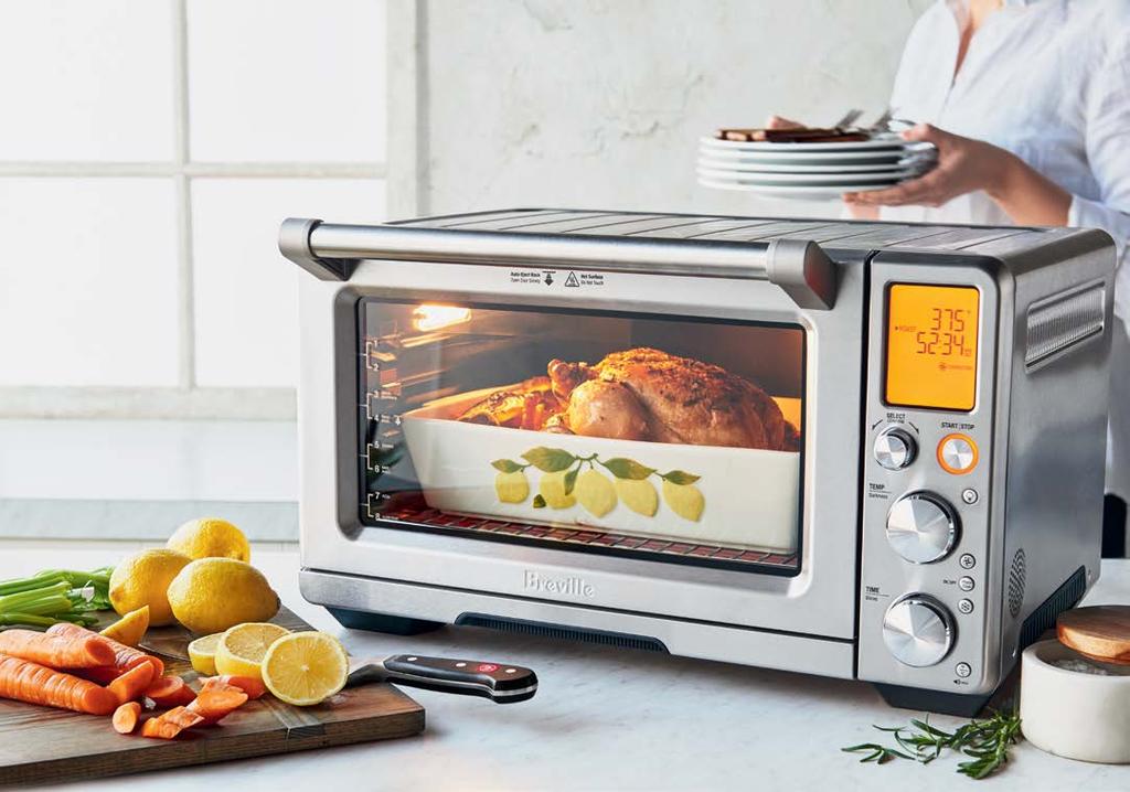 KITCHEN SMARTS INTRODUCING THE BREVILLE SMART OVEN AIR The latest and roomiest addition to our customer-favorite family of countertop ovens features a full cubic foot of interior space 30% more than