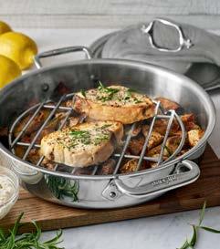 #2758407 Sugg. $115.00 Great Deal $79.95 + Ships Free STAINLESS 3-QUART SEAR & STEAM Just sear your food then place it on the included rack, add liquid and cover to steam-cook.