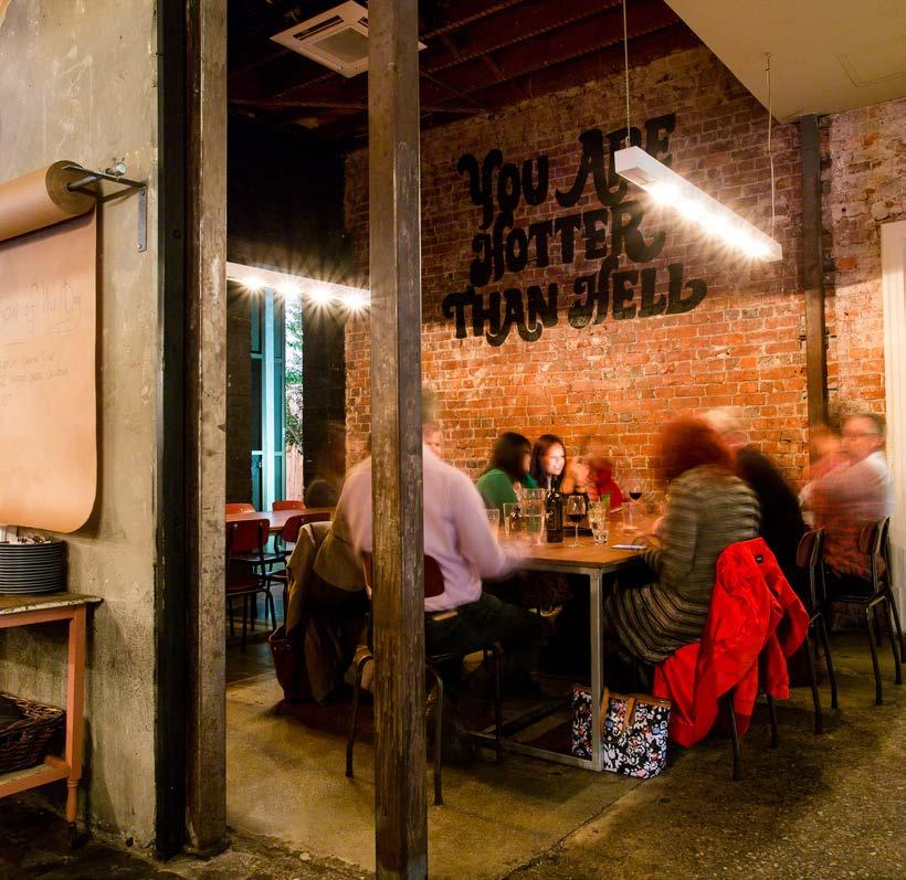 HOTTER THAN HELL Exposed brick walls and pared back furnishings make Hotter than Hell live up to its namesake.