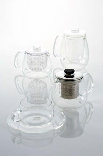 heat-resistant glass / microwave and dishwasher safe [stainless steel strainer,