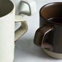 CLK-151: Sleek and Durable with ComfortingTexture of Clay The mugs and plates have a humble yet dignified presence.