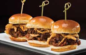 Slider Bar $13 /Guest (Minimum 20 guests) APPETIZER *House-made Kettle Chips PROTEINS *Angus Burger / Bbq Pulled Pork CHEESES *Cheddar / Swiss / American / Provolone *Served with Mini Brioche Buns /