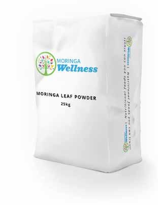 Moringa Teas: Dried Moringa leaves are blended with Rooibos, Honeybush and Rosehip to prepare a range of healthy,