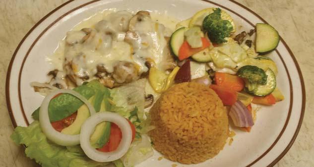 99 Carne Asada y Enchilada Marinated tenderloin grilled to perfection and accompanied by your choice of enchilada (cheese, chicken or beef).