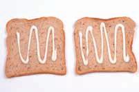 margarine) per slice of bread. Avoid yeast spreads.