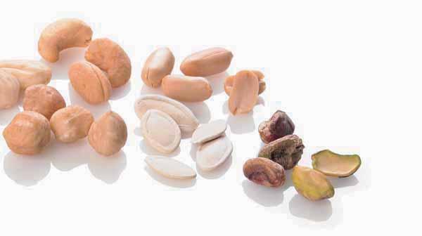 Hazelnuts Peanuts Pistachios Almonds