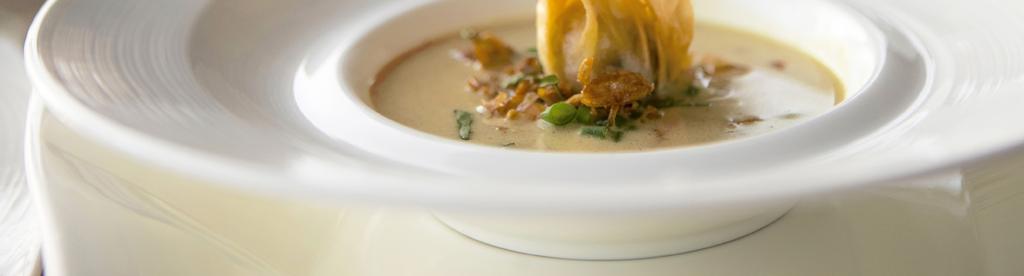 our true à la carte menu add a first course Soup Lobster Bisque, made from fresh lobster stock serves up to four ~22 quart Roasted Red Pepper & Fennel Soup, serves up to four ~16 quart Tis the Season