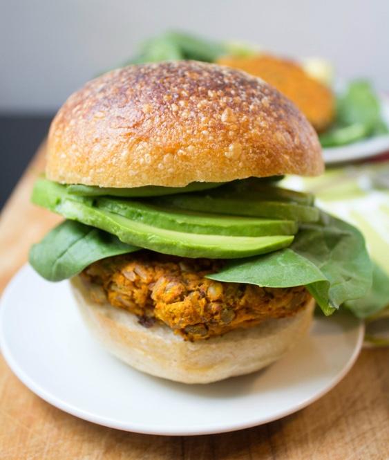 Make-Ahead Lunches Easy Lentil Veggie Burgers Makes 6 burgers Prep time: 15 minutes Cook time: 20 minutes *vegan, gluten free These veggie burgers are packed with fiber, protein, and flavor; enjoy on