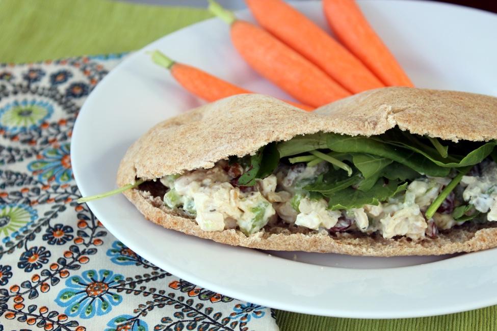 Easy Chicken Salad Serves 1 Prep time: 5 minutes Cook time: none (assuming you have leftover cooked chicken) *gluten free with GF certified bread or wrap To save time, buy a rotisserie