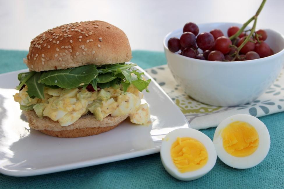Easy Egg Salad Sandwich Serves 1 Prep time: 5 minutes Cook time: ~10 minutes (for the eggs) *gluten free with GF certified bread or wrap This is another easy lunch sandwich filling recipe that also