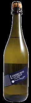 EXCELLENT WITH PASTA DISHES LIKE TORTELLINI, ALSO WITH COLD CUTS AND PARMIGIANO REGGIANO Lambrusco Bianco IGT Emilia This semi-sparkling pale-straw yellow wine
