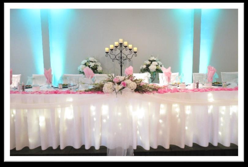 Per Selection Accent Lighting Package # 1 Behind Head Table