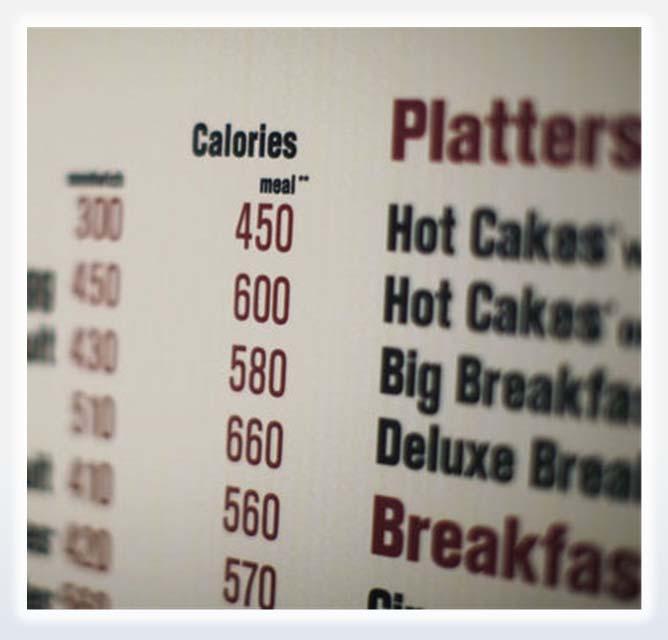 The Calories For Standard Menu Items Must be Declared in the Following Manner: The number of calories must be listed