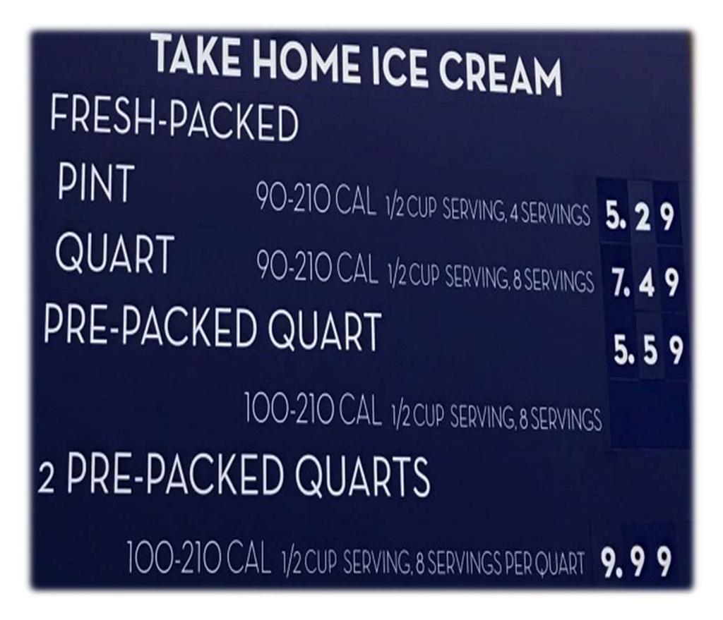 Displaying Calories on Menus and Menu Boards The number of calories contained in each standard menu item listed, as usually prepared and offered for sale In the case of multipleserving, the calories