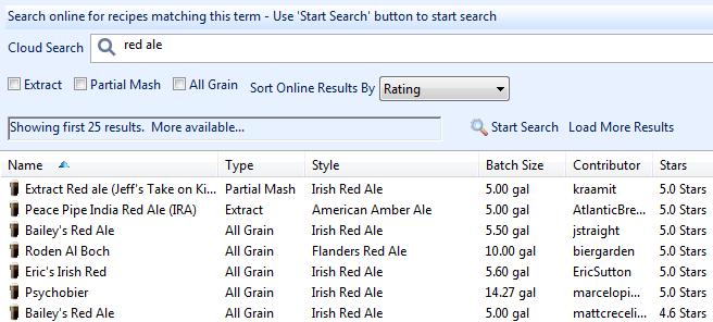 Use Cloud Search to find a recipe then Copy