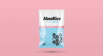 ABSORICE STRAWBERRY Available package sizes: 500g / 30g Ingredients: rice protein, pea protein, bamboo fibre, beetroot extract, carob powder, cellulose gum, flavoring, steviol glycosides