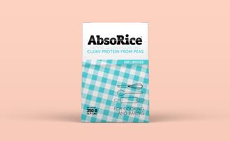 ABSORICE CLEAN FROM PEAS Available package sizes: 350g Ingredients: protein concentrate from peas Hypoallergenic: Contains no yeast, dairy, egg, gluten, corn, soy or wheat.