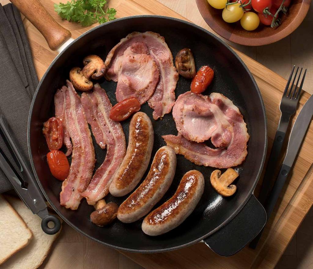 Great British BREAKFAST HEAVEN LINCOLNSHIRE SAUSAGES & DRY CURED BACON What goes with the perfect Bacon... the perfect Sausage!