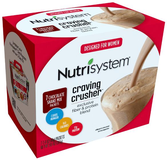 Craving Crusher TM Shakes for Women: Curb cravings with this 7-pack of creamy chocolate shakes featuring an exclusive fiber and protein blend designed to help halt halt hunger.