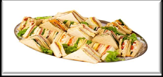 Sandwich Platter Our sandwich platters are prepared to order for corporate lunches, bereavements, special celebrations, communions, confirmations and family gatherings.