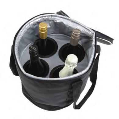 Jumbo Cooler Hamper Generous, oversized cooler bag with a removable stock for wine or soft drink bottles, and a sealed, insulated