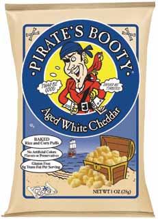3.24 Pirate's Booty Smart Puffs 12/4.5 oz 01566522030 3040 5.88 cs Pirate's Booty Pirates Booty Aged White Cheddar 12/4 oz 01566560100 3060 5.
