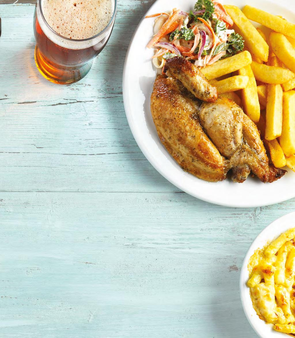 style your chicken 9.25 Delicious half roast chicken with your choice of chips or roasties, toppings and sides. STEP 1 Select your spud Choose CHIPS or ROASTIES STEP 2 ADD A tasty topper.