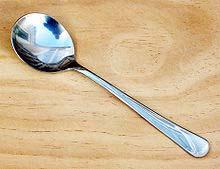 Soup Spoon A spoon with a rounded bowl for eating soup Utility Knife A knife that has a long and