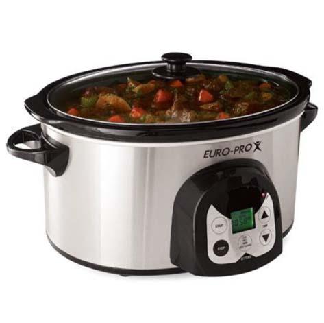 Crock Pot/Slow Cooker An electrical cooker that maintains a relatively low temperature,