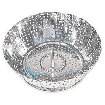 Steamer Basket Metal basket that inserts into a pan.