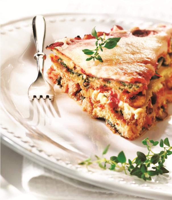 Nancy Rousso s Lasagna Pie Preparation time: 50-60 minutes Cooking time: 75 minutes and 20 minutes to cool Yield: 10 servings 1 box lasagna noodles 2 tablespoons olive oil 1 1/2 cups carrot, finely