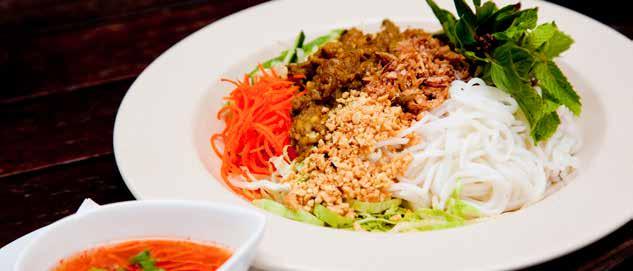 Eastern Rice & Noodles Only available during lunch from 12 noon 3pm Rice vermicelli with beef (Bún Bò Xào) Prime sliced beef, lightly stir-fried with curry powder, accompanied with rice