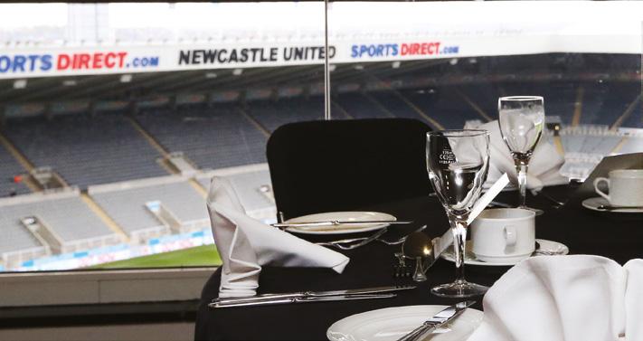 exclusive corporate events Newcastle United corporate membership KEY FEATURES Choice of balcony of Leazes Stand seating Gourmet three-course meal