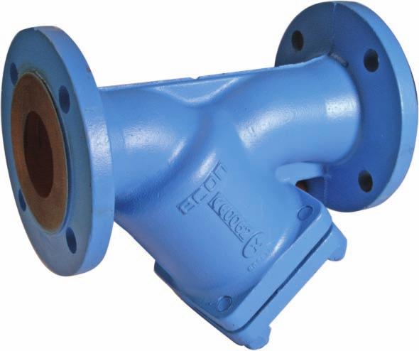 DIN flanges, (ductile) cast iron and steel Strainer for general use. Suitable for use in horizontal and vertical pipelines with a downward flow. Strainer element Stainless steel X5CrNi18-10 1.